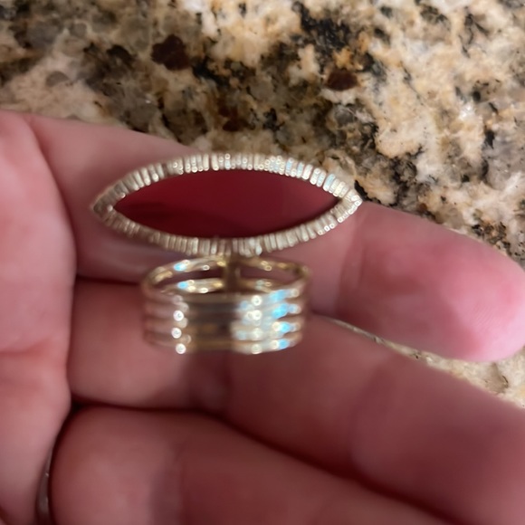 Kendra Scott Chelsea Geometric Shape Ring-dark red- New! - Picture 3 of 5